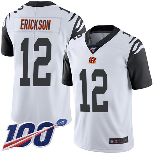 Cincinnati Bengals Limited White Men Alex Erickson Jersey NFL Footballl #12 100th Season Rush Vapor Untouchable->youth nfl jersey->Youth Jersey